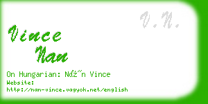 vince nan business card